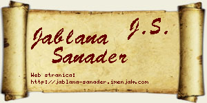 Jablana Sanader vizit kartica